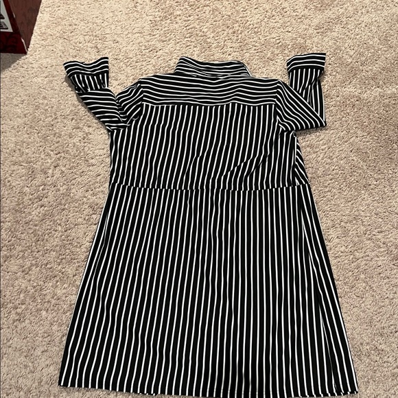 Pink and Red Sleeveless Dress and Black Striped Button-Up shirt dress! - Picture 4 of 8